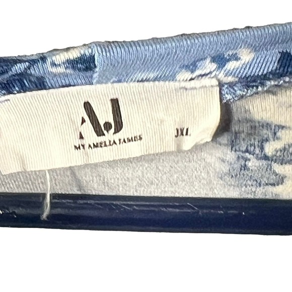 AJ My Amelia James Blue Flower Top, Size 3XL - Picture 10 of 11